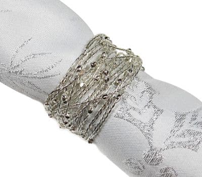 Twirler Christmas Napkin Ring - Silver