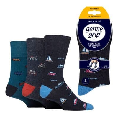 Vehicle Gentle Grip Non Binding Socks – Men's 6–11 by Gentle Grip