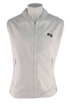 White Lawn Bowls Gilet – Body Warmer (Small to 3XL)