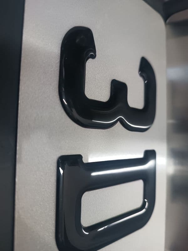 3D Number plates (Pair)