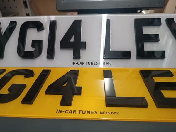 4D Number Plates (pair)