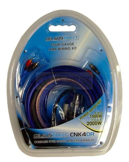 cnk4dr celsus 4awg amplifier wiring kit 1500w/2000w