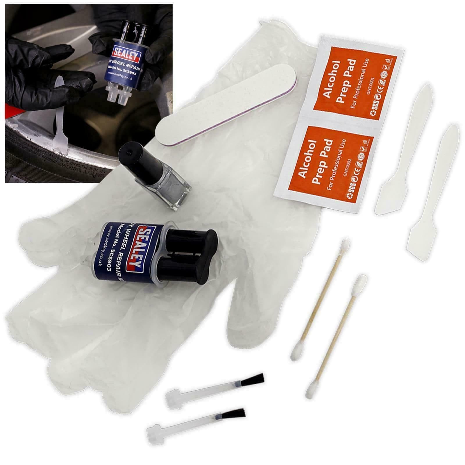 Sealey Wheel Kit Sealey Alloy Wheel Repair Kit Curb Damage Scuffs Sanding Marks ...