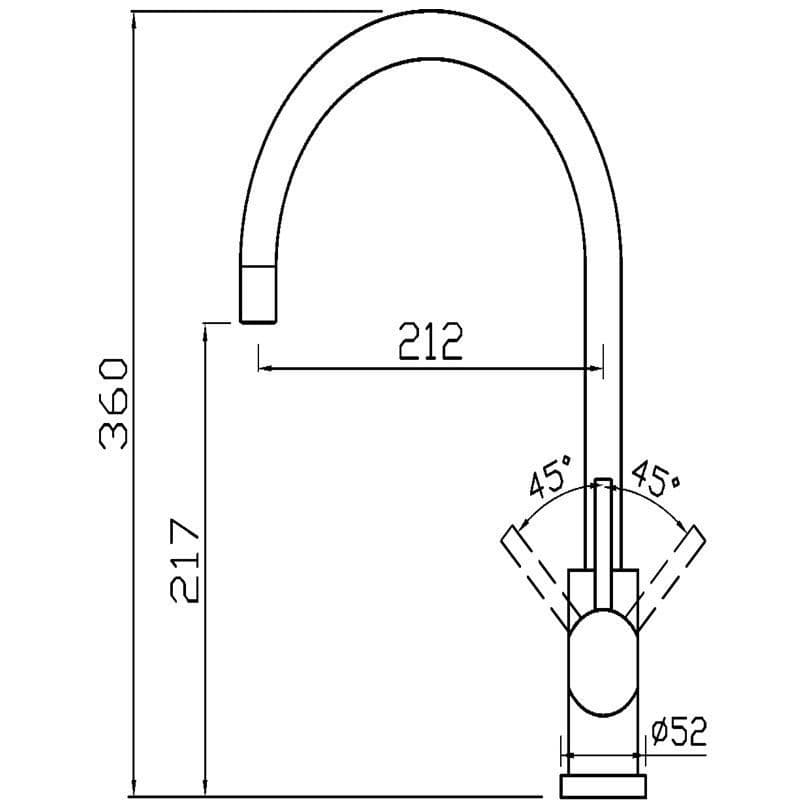 Clearwater Cosmo Single Lever Monobloc Kitchen Tap