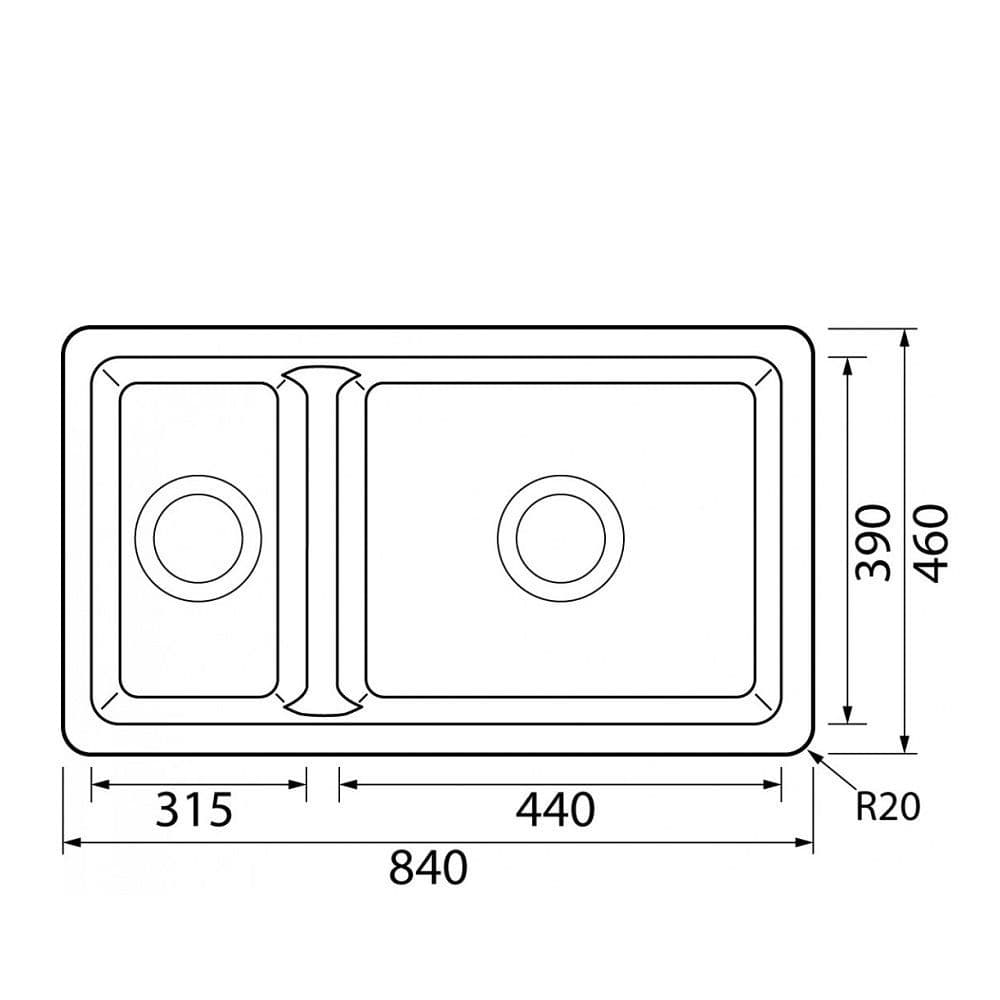 Clearwater Saxon 175 Cast Iron Sink