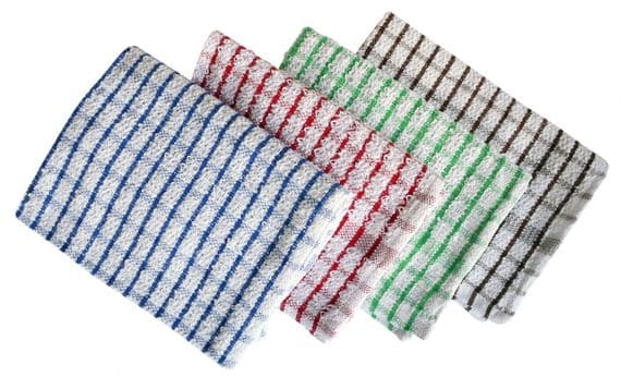 721.10 RHP Terry Check (Traditional) Tea Towels Pk 10