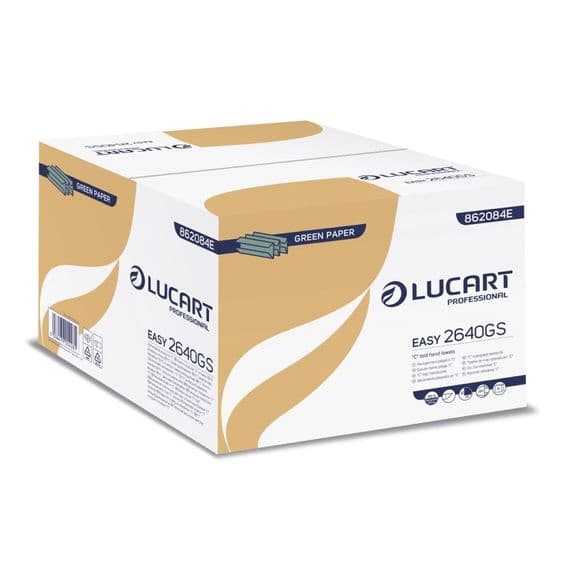 862084E Lucart C-Fold Hand Towel 1ply Green Box 2640 (CFG001)