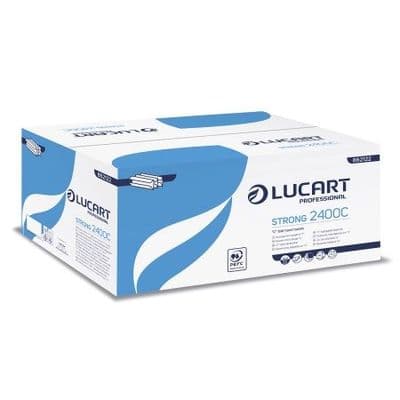 862122 Lucart C-Fold Hand Towel Soft 2ply White Box 2400 (HTW240C)