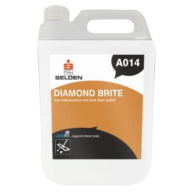 A014 Selden Diamond Brite Low Maintenance Wet Look Floor Polish 5Lt
