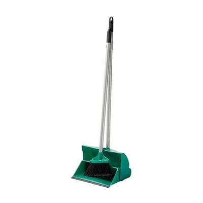 DP10SETG Long Handle Lobby Dustpan & Soft Brush Set - Green
