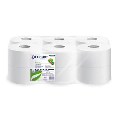 ERJ002 Lucart Mini Jumbo ECO Toilet Rolls Pk 12