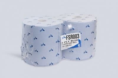 FSR003 Esfina Floorstand Roll 2ply (Bumper Roll) Wiper Blue Pk 2