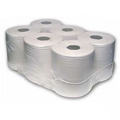 Glensoft White Centrefeed Rolls Large 180M x 230mm 2ply Flat Sheet