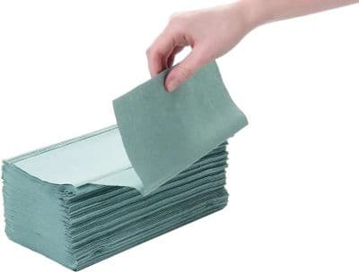 IFB005 Green Interfold Hand Towels 1ply Box 3600