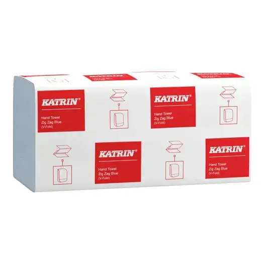 IFG005 Katrin V-Fold (zig-zag) Hand Towels Blue 1ply Box 5000
