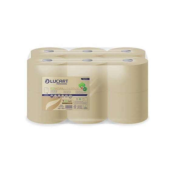 Lucart Eco Natural L-One Centrepull Jumbo Toilet Roll Pk 12