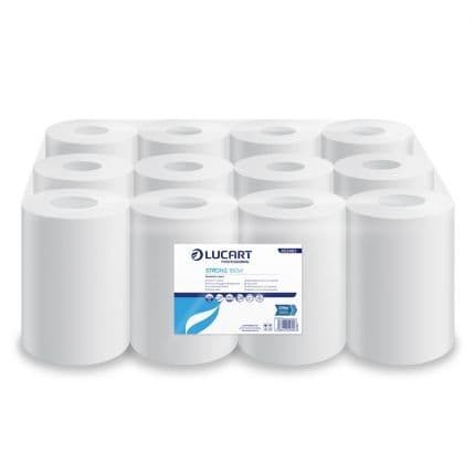Lucart / Nwood White Mini Centrefeed Rolls 60M x 190mm 2ply Flat Sheet