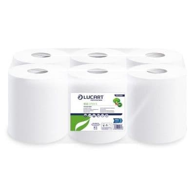 Lucart White CentreFeed Rolls 150M x 190mm 2ply Embossed