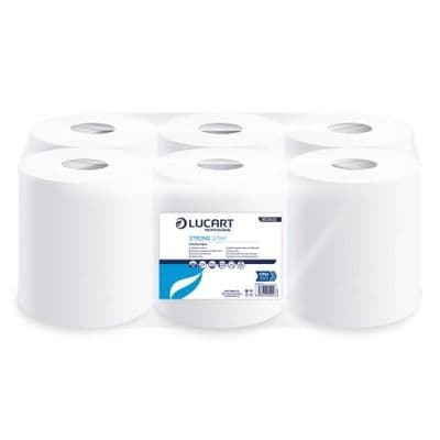 Lucart White CentreFeed Rolls 150M x 190mm 2ply Flat Sheet