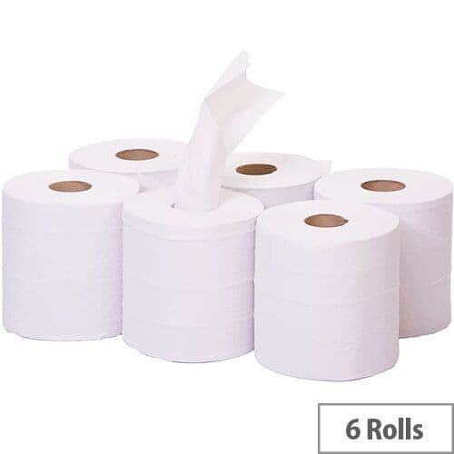 Nature 'Budget' White 150m Centre Feed Rolls (01-CFRxx16)