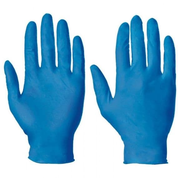 Shield2 Disposable Powderfree Nitrile Blue Gloves Box 100