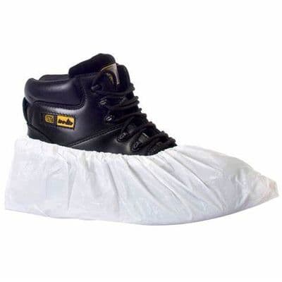 STI Disposable CPE White Overshoes 16