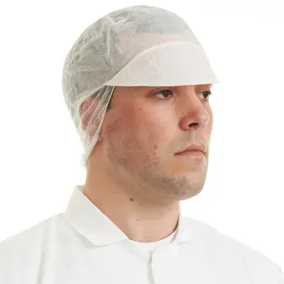 STI Disposable Peaked Snood Cap Pack of 50