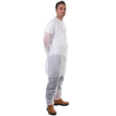 STI Non-Woven Visitor Coat White