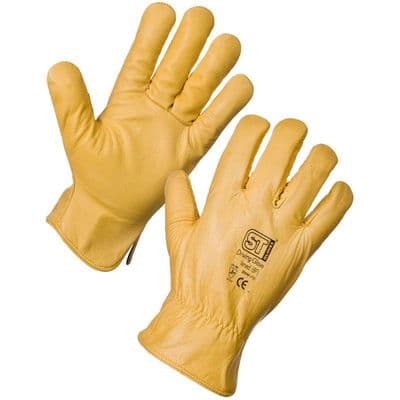Supertouch 20644 - Yellow Driving Gloves *Lined* - XLarge