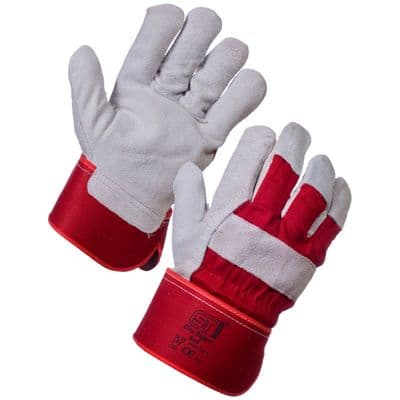 Supertouch 21123 - Elite Rigger Gloves - Red Split Leather - XLarge