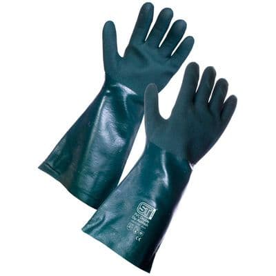 Supertouch 22833 - PVC Double Dipped Gauntlet - 40cm - Green
