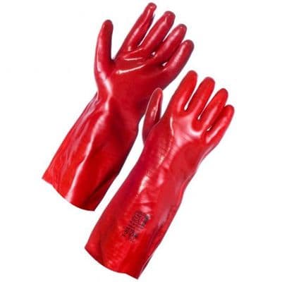 Supertouch 23224 - Red PVC Dipped Gauntlet - 45cm