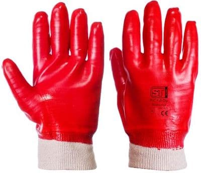 Supertouch 23324 - Red Knit Wrist, Full Dip - XLarge