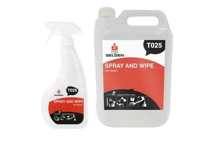 T025 Selden Spray & Wipe Bleach (Bactericidal Cleaner/ Mould Remover)