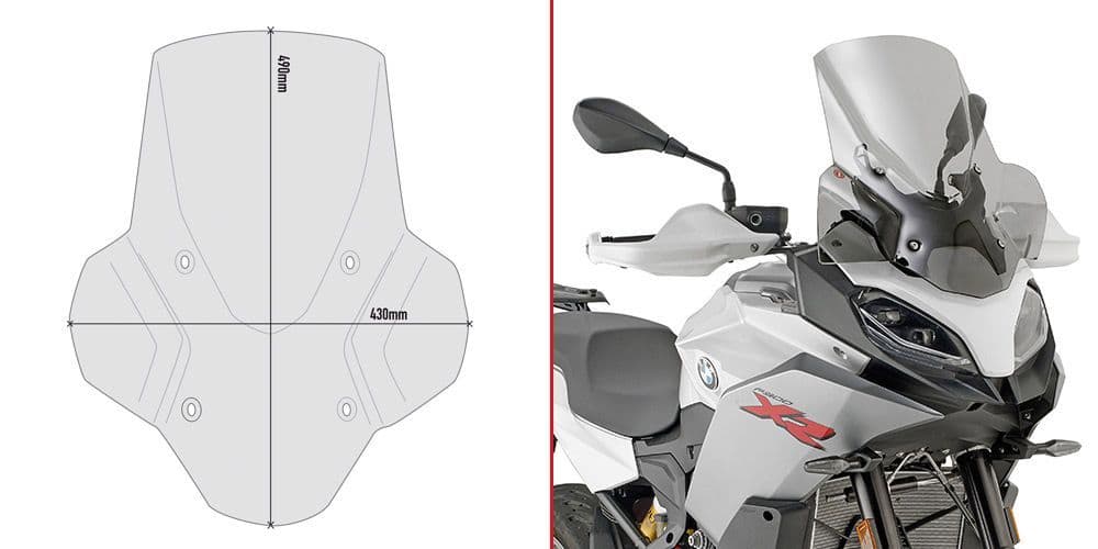 GIVI D5137S BMW F 900 XR WINDSCREEN 20 24 taller touring