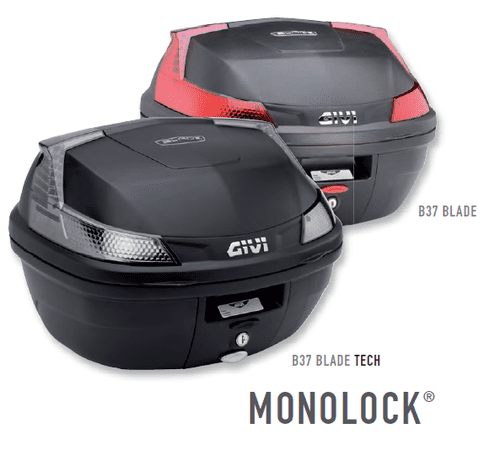 GIVI MONOLOCK TOP BOXES  maximum load: 3 kg