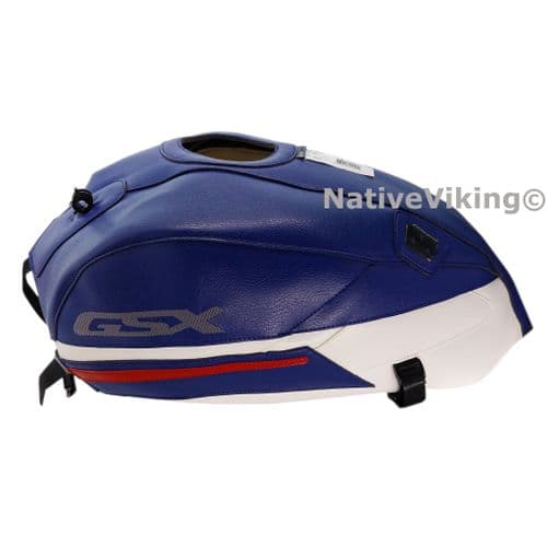 Suzuki GSX 1400 2007 Bagster Tank Cover 1435M (01 > 08) Baltic Blue / White / Blue Decor / Red Line