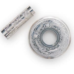 Hand-engraved Sterling Silver Fittings