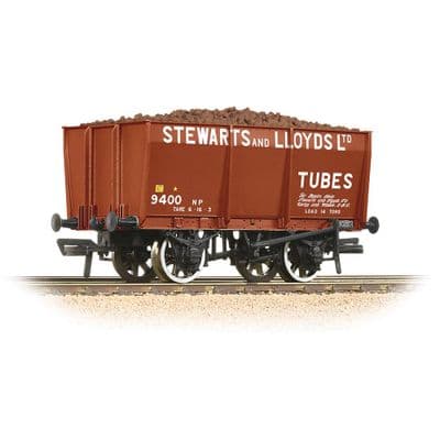 37-402 16T Steel Slope-Sided Mineral Wagon 'Stewart & Lloyds' Red [WL]