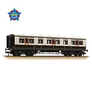 39-870 LNWR 50ft Arc Roof Third Corridor LNWR Dark Claret & White