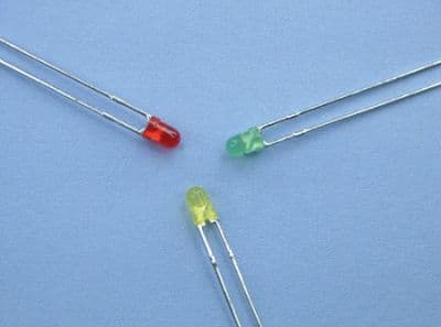 A25202 10 x Yellow 3mm 12v LED