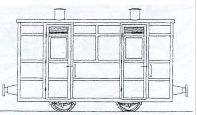 DM67 Victorian 2 Compartment Panelled Coach