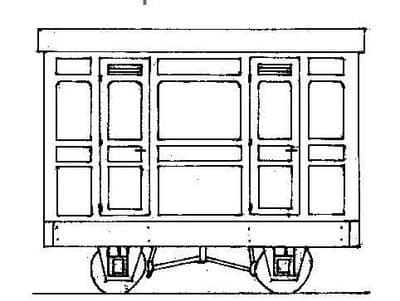 DM75 Freelance Panelled 4-Wheel 3rd Class 2 Compartment Coach