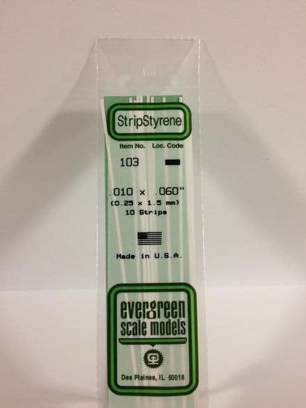 EG103 0.01 X 0.06 EVERGREEN Strips(10)