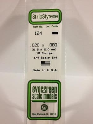EG124 0.020 X 0.080 EVERGREEN (10)