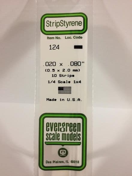 EG124 0.020 X 0.080 EVERGREEN (10)