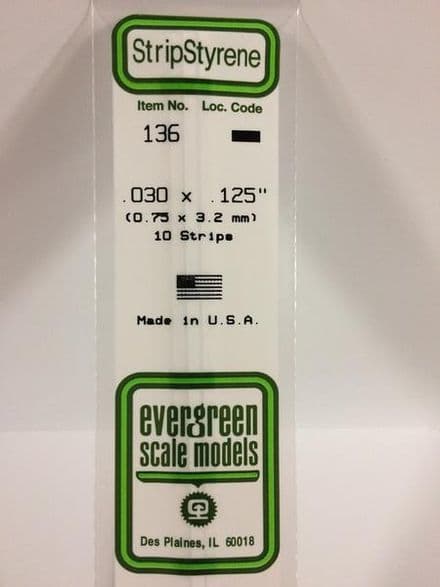 EG136 0.030 X 0.125 EVERGREEN (10)