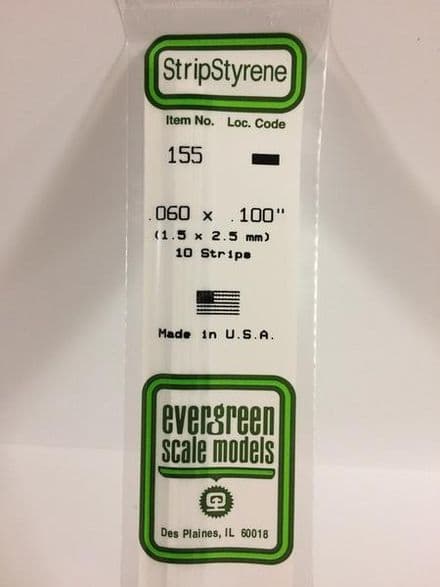 EG155 0.060 X 0.100 EVERGREEN (10)