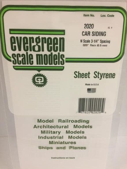 EG2020 N CAR SIDING EVERGREEN