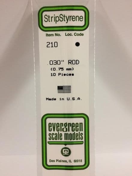 EG210 0.030 ROD EVERGREEN (10)